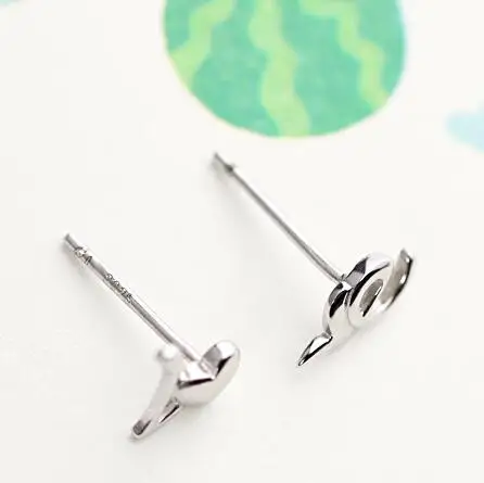 XUBCHC Irregular Letter Love White Steel Stud Earrings Asymmetry Earring Fashion Jewelry for Women Best Gift | Украшения и