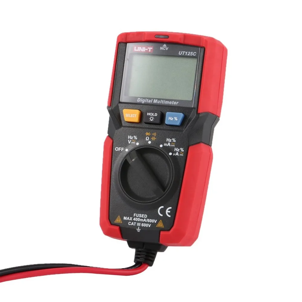 UT125c Цифровой мультиметр блок DC/AC напряжение измеритель тока ручной Амперметр Ом