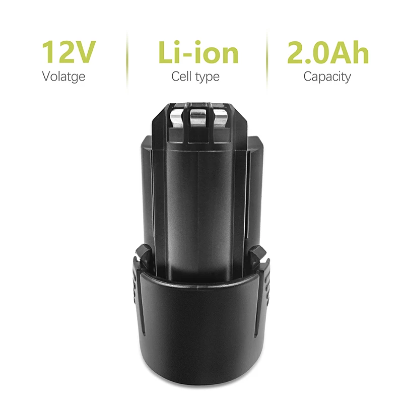 Батарея batcool без эффекта памяти для Bosch BAT411 12 V 2.0Ah литий-ионный аккумулятор BAT411A