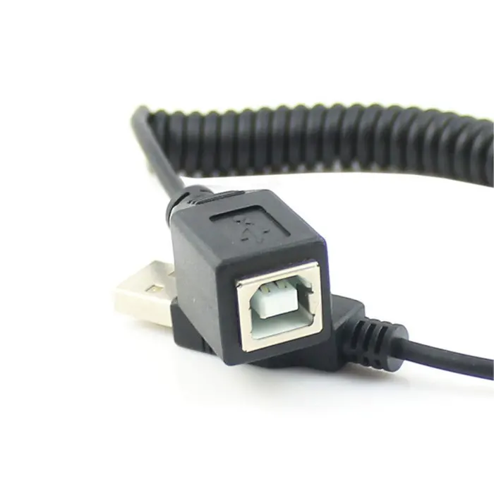 USB 2.0 A Macho para B Tipo de Extensao Feminino Estiramento Cabo Impressora Scanner Disco Rigido | Компьютеры и офис