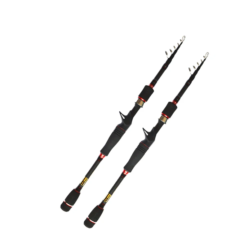

2019 New Design Carbon Fiber Casting Rod MH Power 1.95/2.1/2.4/2.7 Portable Travel Fishing Rod Telescopic Fishing Rod Combo