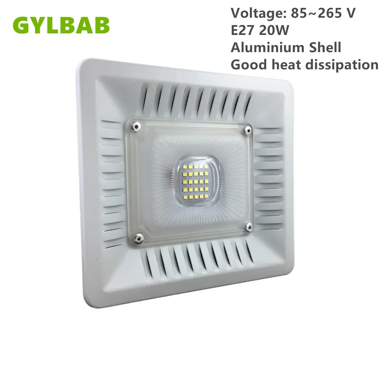 Gylbabb AC 110 В 220 В e27 20 Вт 25 светодиодов 30 Вт 36 светодиодов Светодиодная лампа с абажуром прожектора алюминиевая оболочка лампа панель кухня туалет крышка