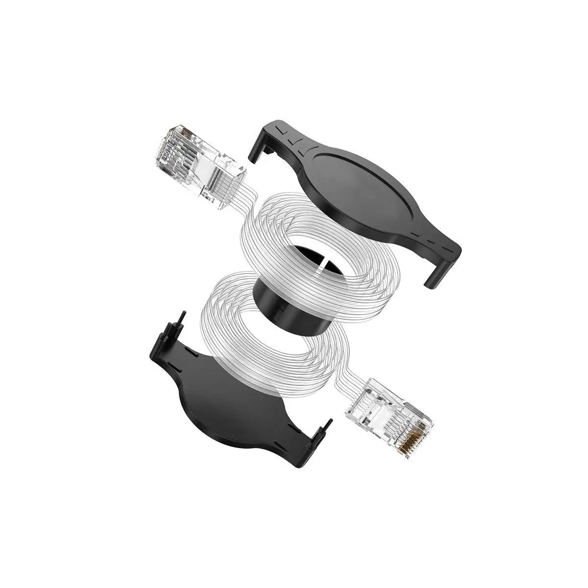 2 шт. портативный RJ45 Cat 5 5e Выдвижной Ethernet кабель LAN сетевой Соединительный 10/100