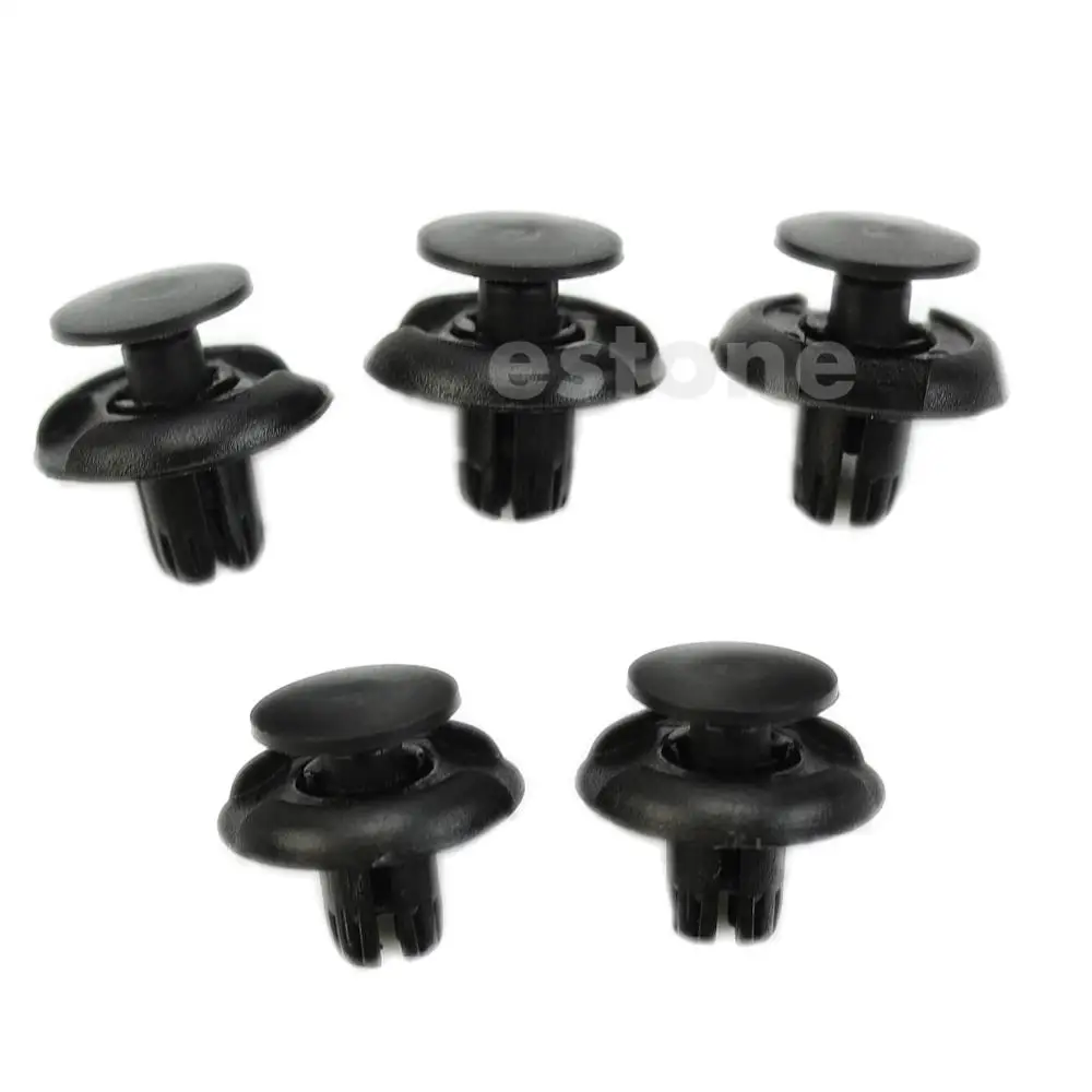 

10pcs Black Nylon Trim Board Panel Retainer Clips Rivet Fasteners for Toyota