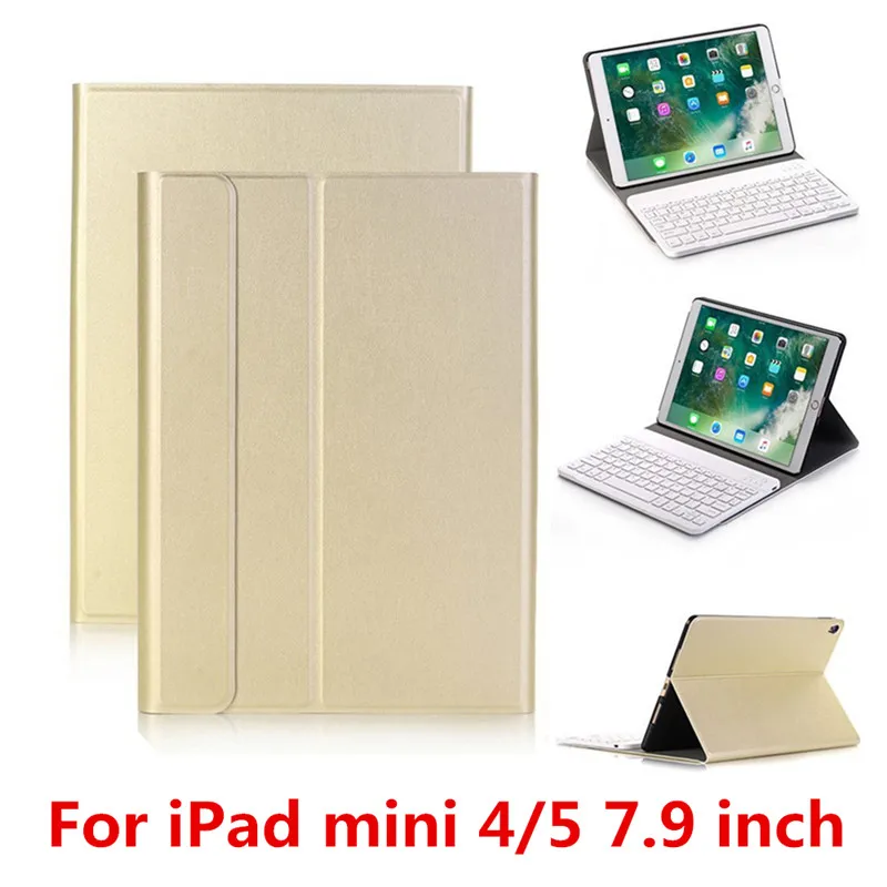 mini-45-golden Bluetooth клавиатура чехол для iPad Mini 5 4 3/2/1 Air 1/2 чехол для iPad / 9,7 Pro 10,5 11 дюймов MacBook Air 3 10,5 крышка клавиатуры - Цвет: mini-45-golden