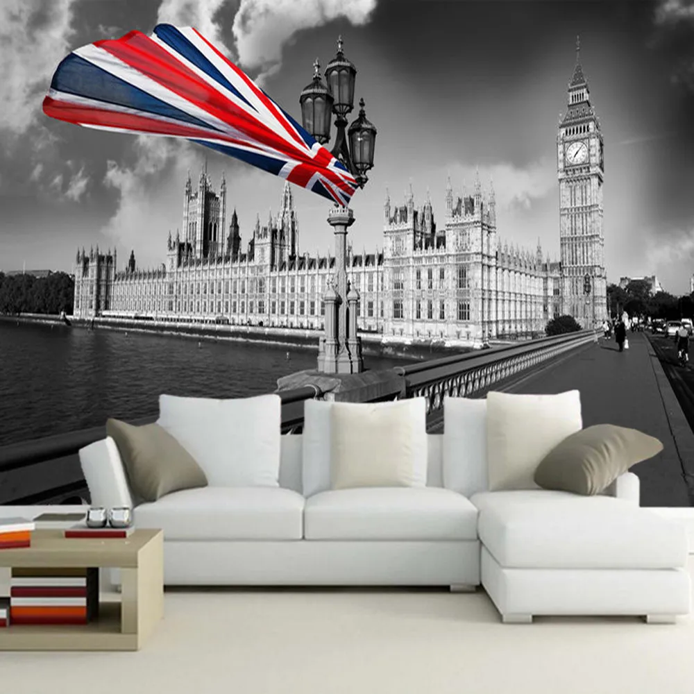 3d обои Papel de parede Big Ben London Настенные для гостиной телевизора дивана спальни