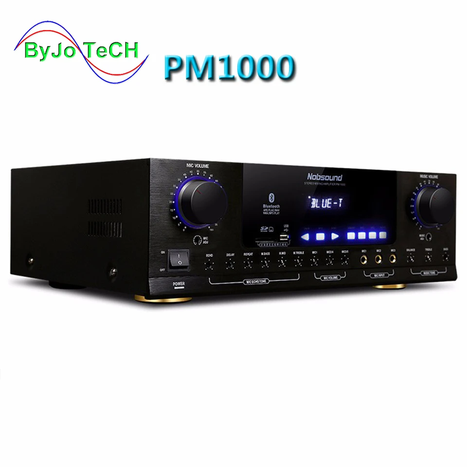 Nobsound PM1000 усилитель KTV Караоке Bluetooth усилитель Поддержка MP5 USB/SD воспроизведение APE музыка поддержка 220 В и 110 В