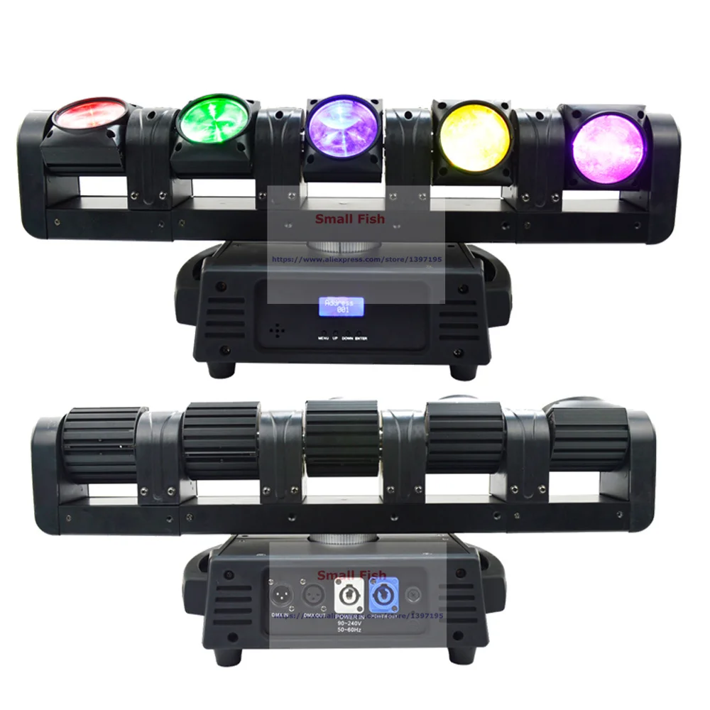 2 шт./лот низкая цена 5X12W RGBW 4в1 CREE LED движущиеся фары ЖК дисплей 90 240 В хорошо