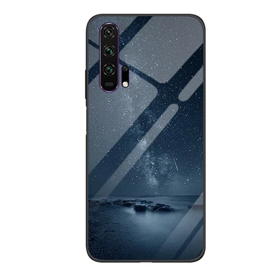Для huawei Honor 20 pro Чехол Honor20pro звездная звезда закаленное+ ТПУ Край жесткий чехол для задней панели чехол s Honor20 pro YAL-AL10 стеклянный чехол - Цвет: A10