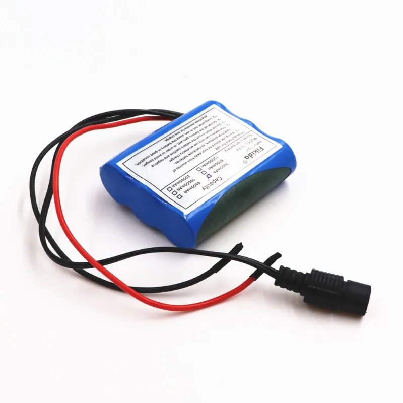 Оригинальная литиевая батарея Fikida 12V 3000mAh 3S1P, 18650 литиевая батарея, защитная пластина, перезаряжаемая 1а зарядное устройство