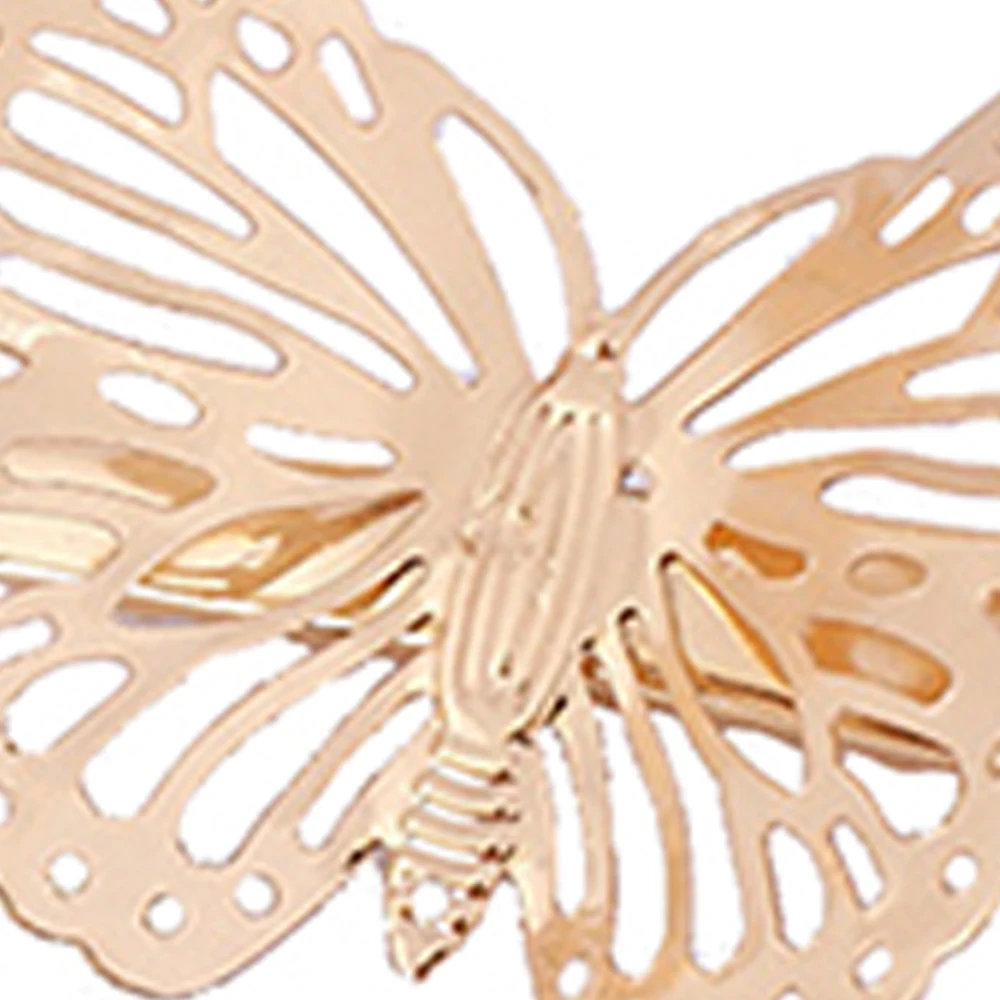 6 Pcs Hollow Golden Butterfly Barrettes Alloy DIY Hair Clips Metal Accessories Elegance Ladis Hairgrip Clamps |