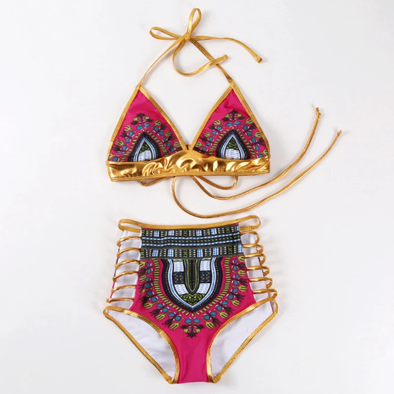 Сексуальные африканских бикини женщина Двойка Купальники Push Up комплект