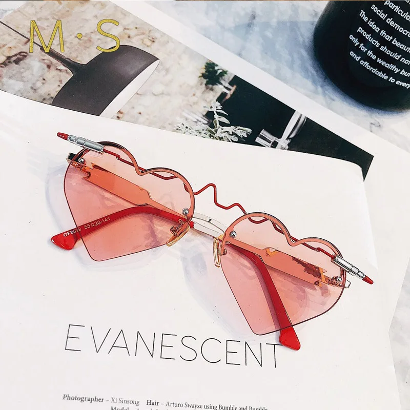 Gafas Модные женские солнцезащитные очки Брендовые дизайнерские Роскошные Винтажные Солнцезащитные очки в форме сердца женские очки распродажа-продавец