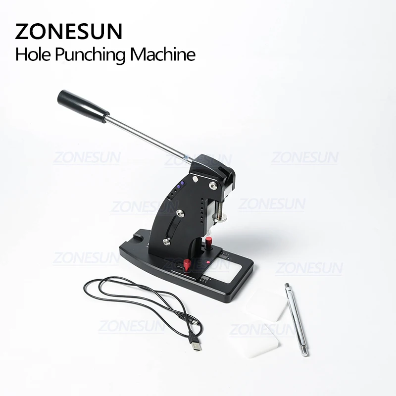 

ZONESUN Manual Leather Punching Machine Hand Pressing Machine For Round Hole Puncher Leather Edge Punching Chisel Stitching Tool