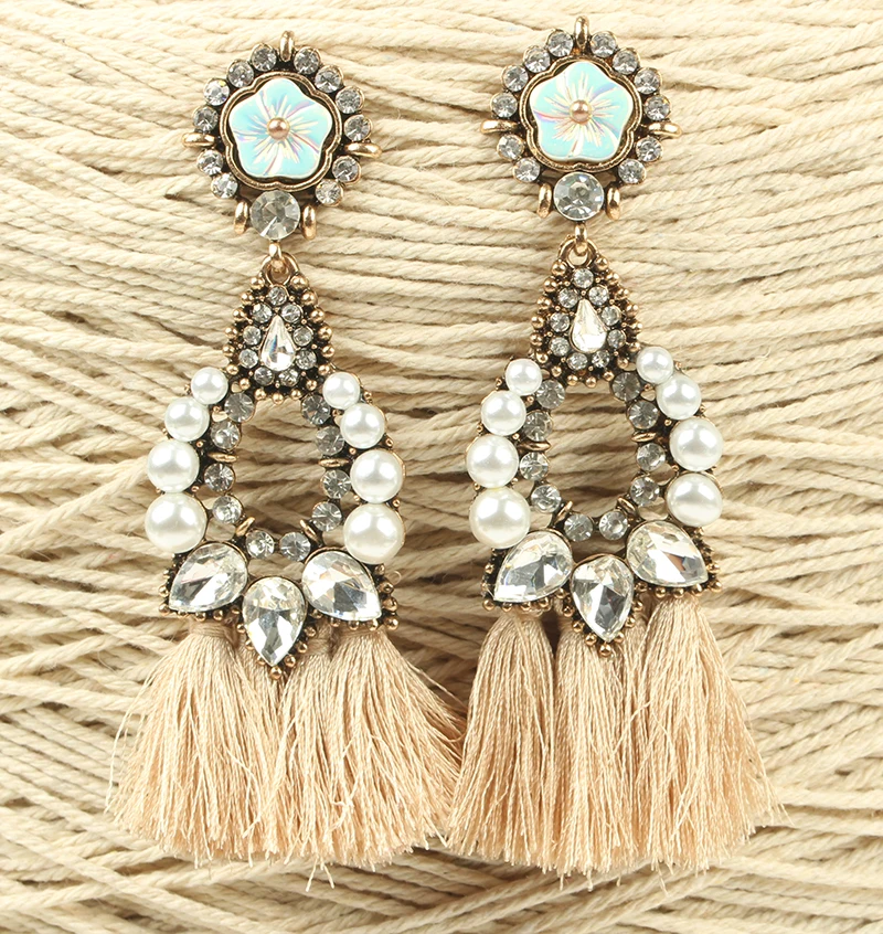 Геометрические висячие серьги с кисточками женские модные ювелирные изделия