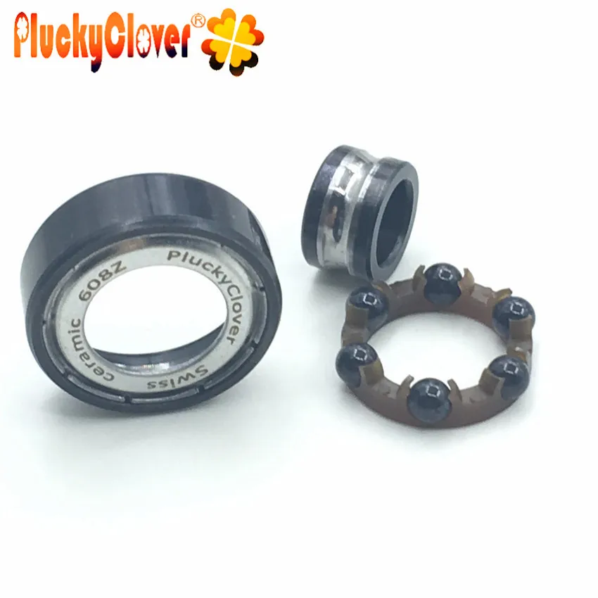 1 шт. Pluckyclover Swiss белый или черный керамический Гибридный шарикоподшипник 608Z