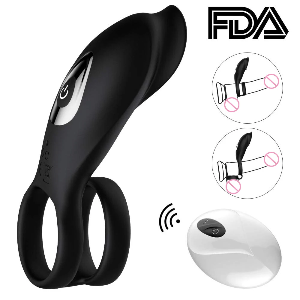 Дистанционное управление Мужской пенис вибрационное кольцо для мужчин Задержка