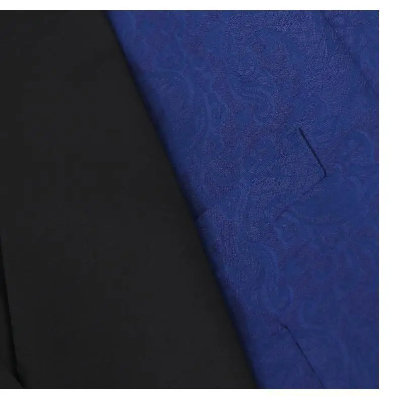 

Loldeal Blazer Men 2018 New Embroidery Slim Mens Blue Pattern Casual Suit Jacket S-3XL Party Wedding Groom Prom Blazers