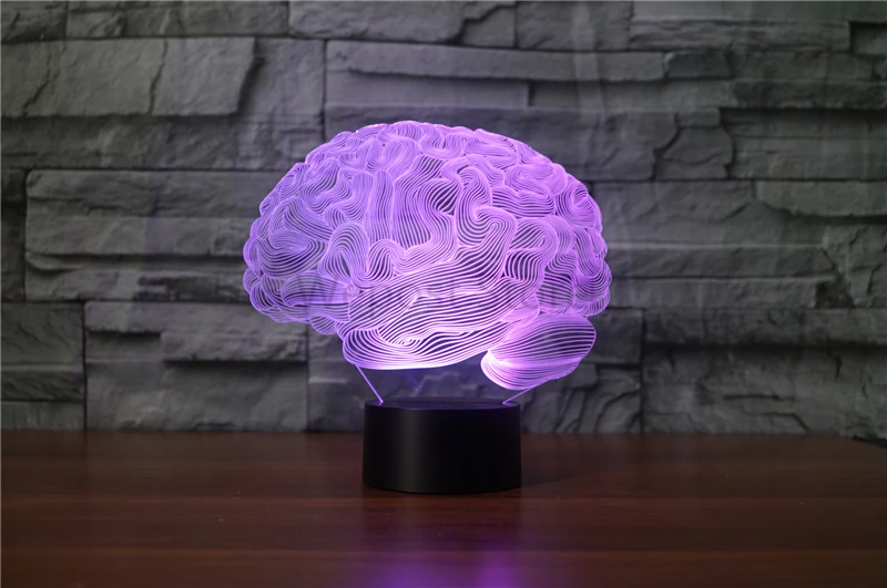 3D Cerebellum model Touch Table Lamp 7 Color Changing LED Night Light Novelty Lighting Decoration free shipping | Лампы и освещение