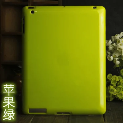 Для apple i pad 1 2 3 4 Мягкий чехол 9,7 дюймов сплошной цветной СИЛИКОН ТПУ противоударный чехол - Цвет: green