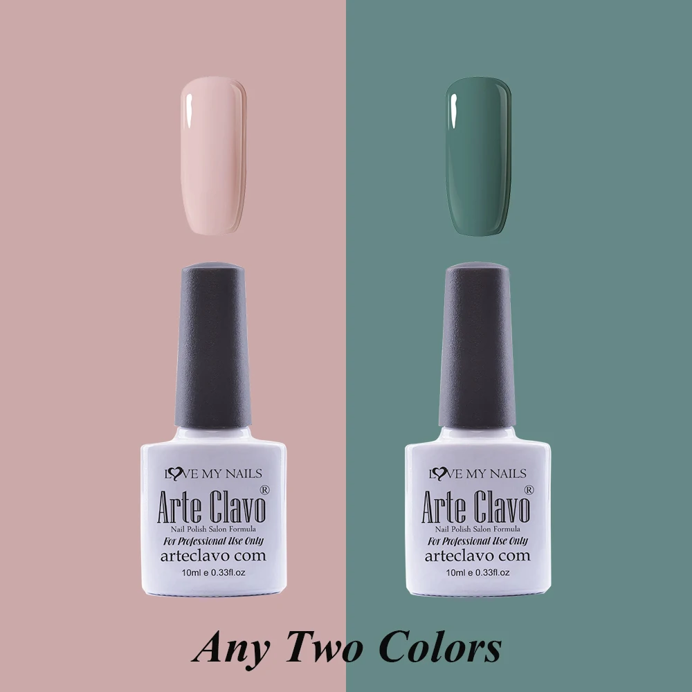 Any 2 Colors Arte Clavo чистый цвет УФ-набор гель-лаков для ногтей для маникюра Гель-лак Полупостоянный УФ замочить от желлак белый Hybird Nails Art - Цвет: Any 2 Colors