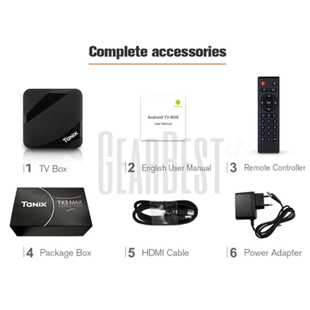 Tanix TX3 Max ТВ Box Amlogic S905W 4 ядра Android 7 1 Декодер каналов кабельного телевидения 2 Гб
