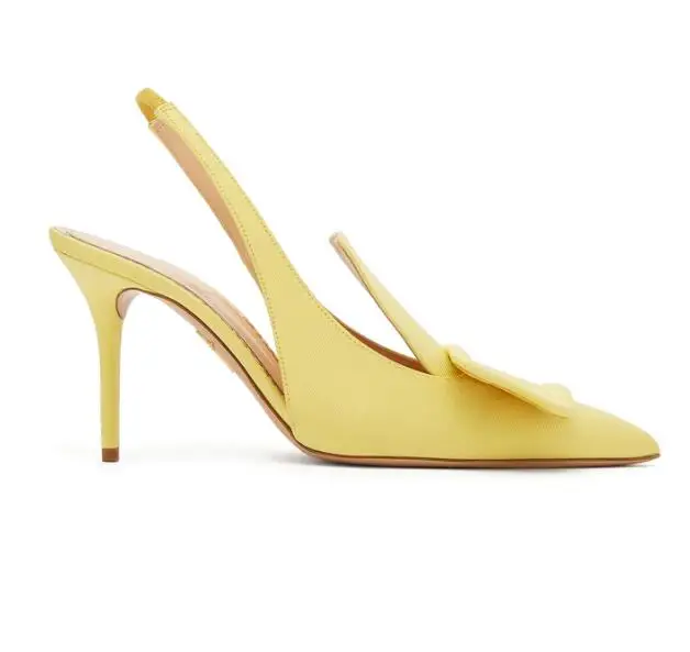 

BONJEAN 2019 Summer Pointed Toe High Heel Shoes Woman Sexy Runway Slingback Sandals Shallow Stiletto Heels Dress Pumps