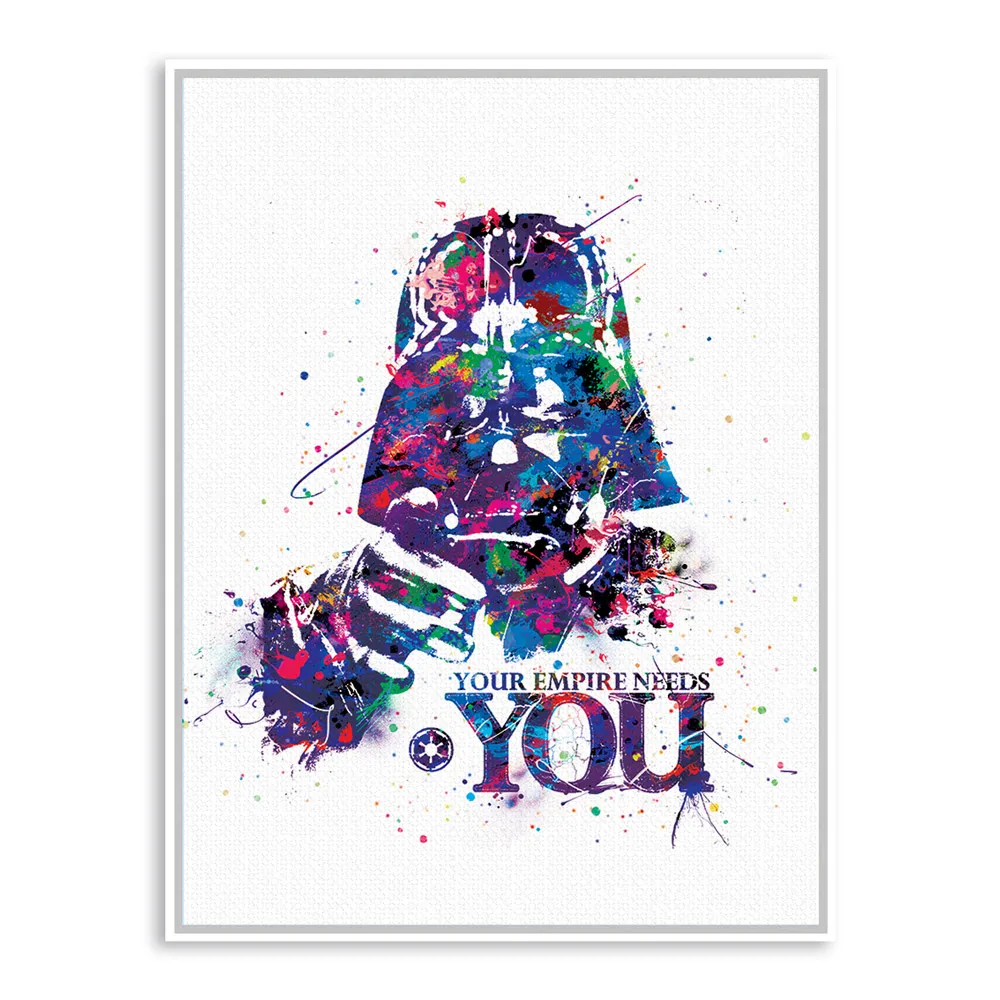 Оригинальная Акварельная маска Дарт Вейдер Звездные войны поп фильм А4 большой