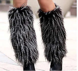 Розница женские теплые зимние гетры в римском стиле из искусственного меха 40 см