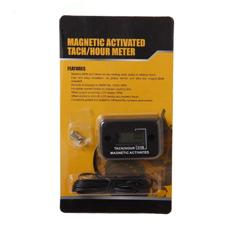 Digital gasoline Diesel engine hour meter tachometer for mining machinery concrete mixer generator Excavator roller mast crane | Автомобили
