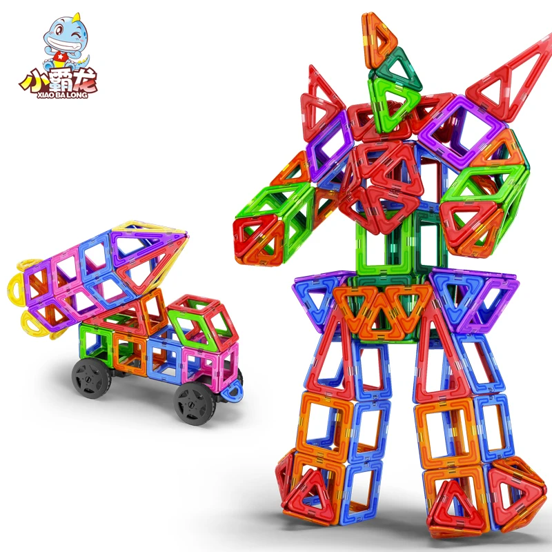 Magnetic Building Blocks 251/271/296/316/366/406pcs Big Size Triangle Square Brick designer Enlighten Bricks Toys Kids | Игрушки и хобби