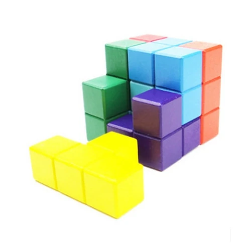 GEEK KING 3D Tetris деревянные строительные блоки волшебный куб образовательный
