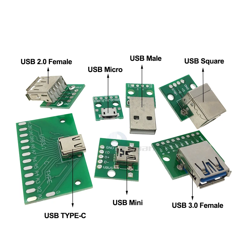 5 шт. Micro MINI USB 2 0 3 Для DIP адаптера контактный Женский Разъем конвертер печатной