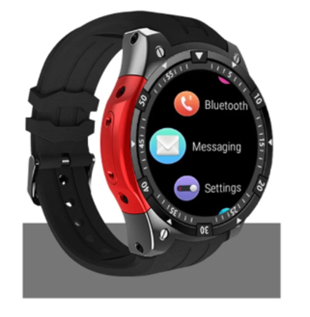 Red Gun 512 4Gb 696X100 Bluetooth Смарт часы фитнес-трекер для измерения сердечного ритма 3g gps Android 5,1 SmartWatch мужские спортивные часы PK kw18 kw88 - Цвет: Red Gun 512 4Gb
