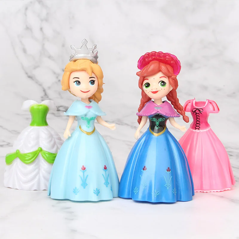 8 шт./компл. волшебное платье с зажимом для кукол Волшебная Статуэтка принцессы
