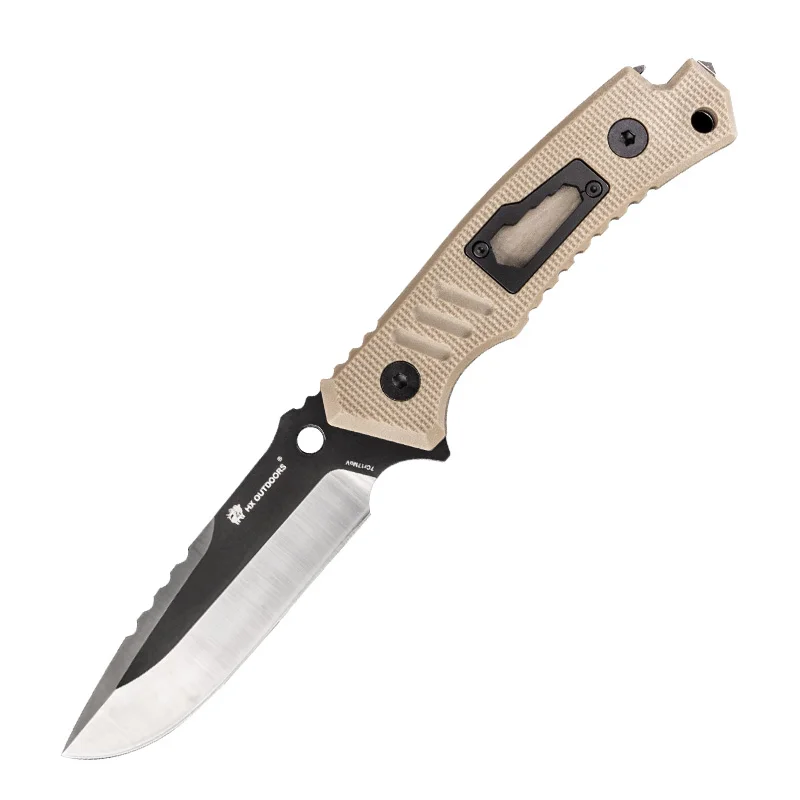 D HX OUTDOORS Fixed Blade Knife Hunting Knives 58Hrc, 7cr17mov Steel Survival knife Essential tool For Man Gift Knife Dropshipping - Color: D