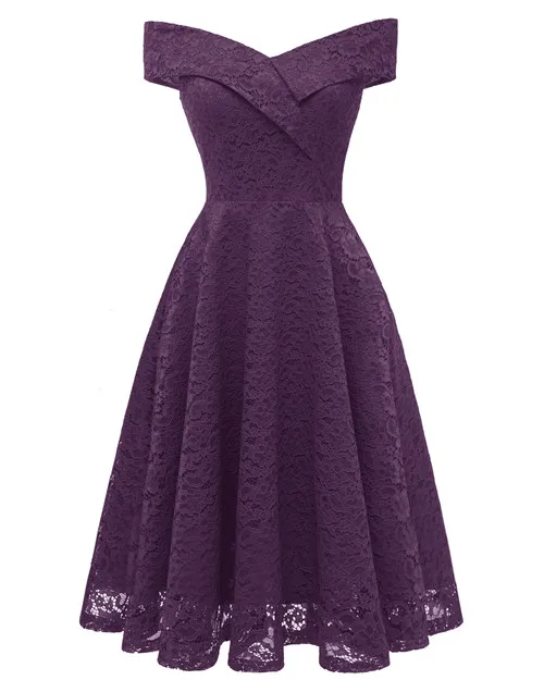 Grape purple CD1610# розовое короткое Кружевное платье подружки невесты с вырезом лодочкой, свадебное платье, платье для выпускного вечера,, одежда для невесты на свадьбу, одежда из Китая - Цвет: Grape purple