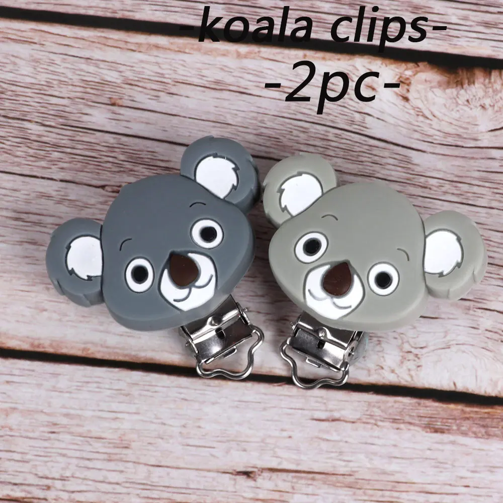 JZ1014-A TYRY. HU Koala детские силиконовые для Прорезывание Зубов Бусины пищевого класса DIY аксессуары детские товары прорезывание зубов ожерелье для кормления соски Клипсы из бисера - Цвет: JZ1014-A