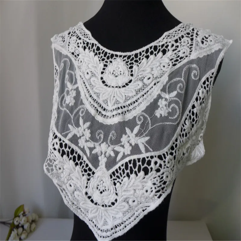 1 шт. кружевной воротник из хлопка 34 х33 см|lace applique|sewing trimcotton lace |