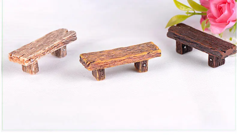 1 шт. длинная деревянная скамейка миниатюрная фигурка Сказочный Сад DIY аксессуары