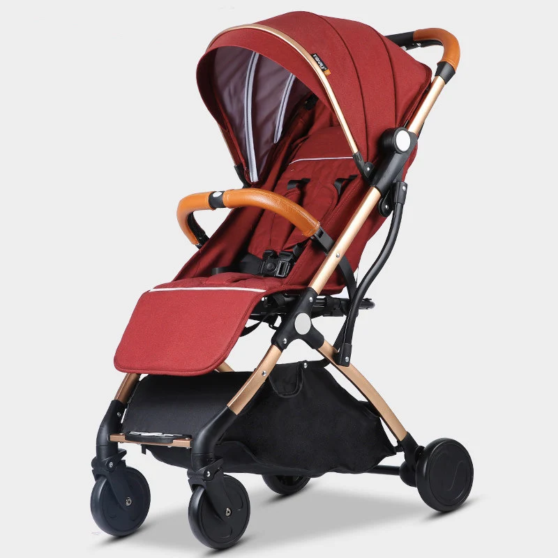 Wine Red Gold IMBABY складной легкая детская коляска для самолета путешествие ультра-легкий Детские коляски детская коляска для детей новорожденных детская коляска - Цвет: Wine Red Gold