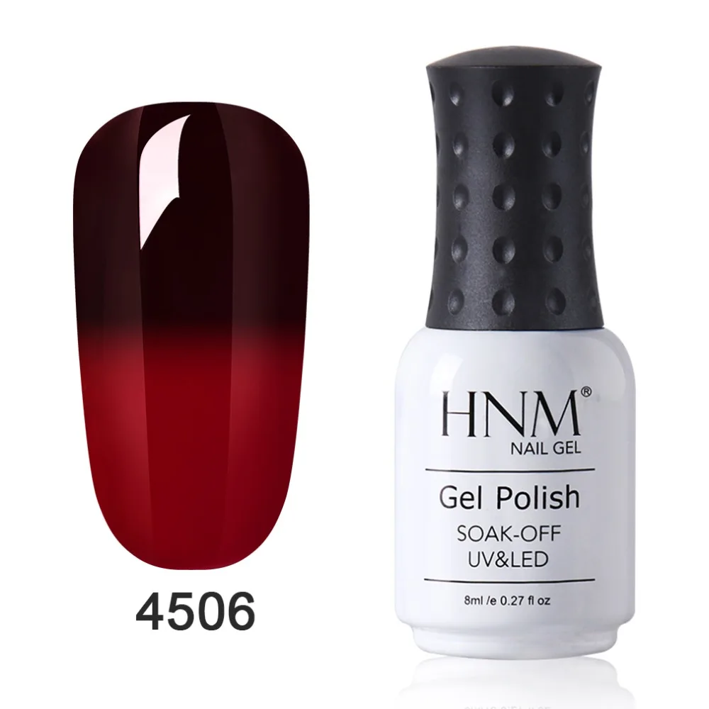 HNM 8 мл винно красный термальный лак для ногтей краска Полупостоянный Гибридный