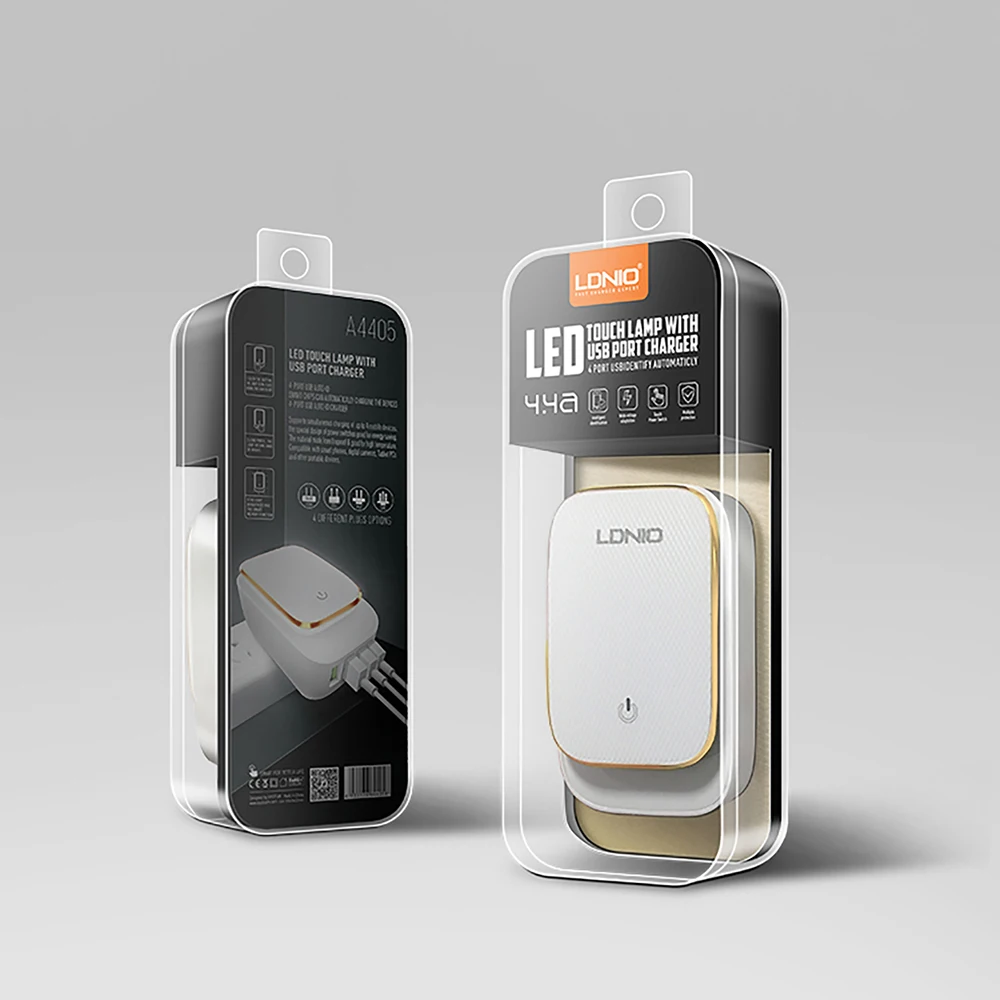 LDNIO A4405 4-портовый 4.4A (макс.) 22 Вт EU USB зарядное устройство адаптер Светодиодная