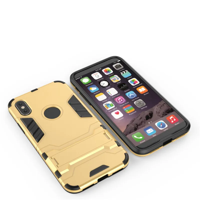 Iron Man Stealth Bracket Mobile case For iPhone X XS Max XR 8 7 Shockproof Case Plus Matte Cases TPU Bumper Shell |