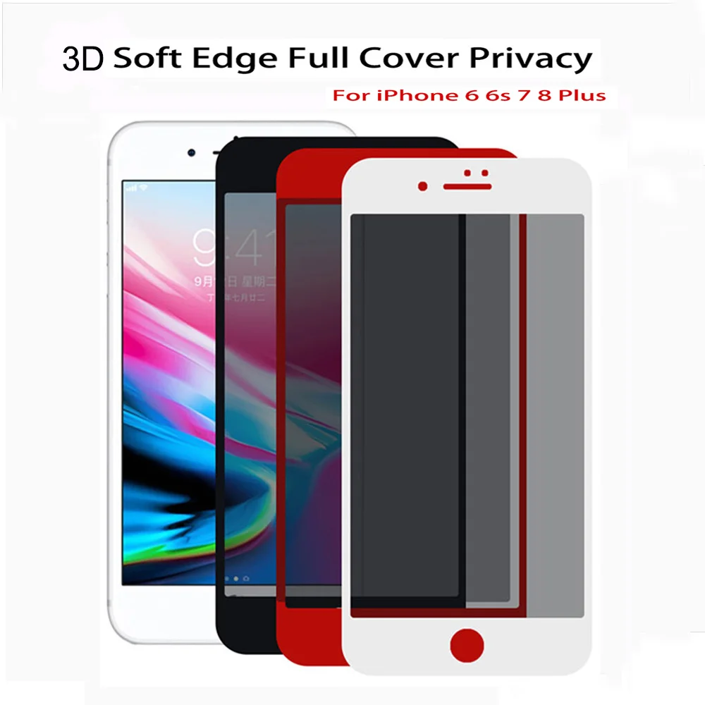 Закаленное 3d стекло с закругленными краями для iPhone 7 6 S Plus Защита экрана 8 защитная