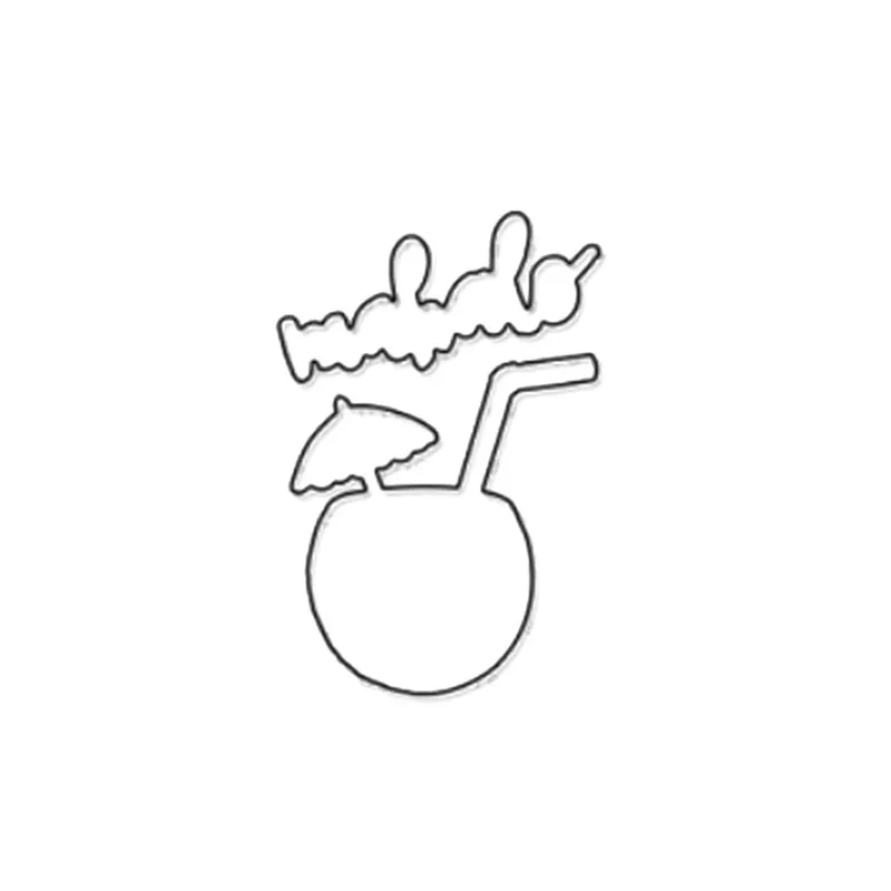 Eastshape новая еда Лето Кокосовая металлическая штамповка для 5 92x8 6 см скрапбукинга