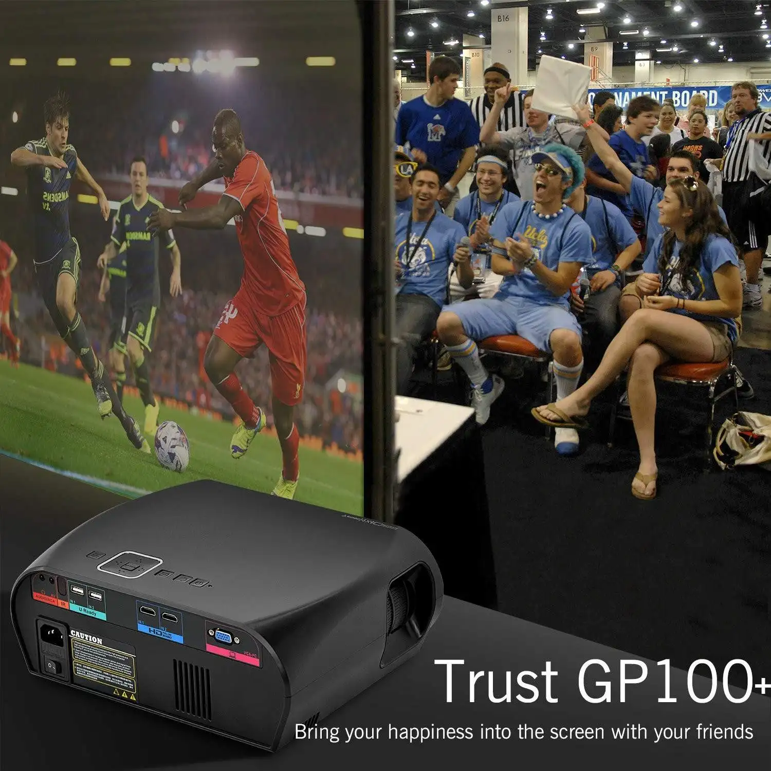 Vivibright GP100 Plus светодиодный ЖК-проектор 3500Ansi Lumens HD 1280x800 пикселей 1080P проектор для домашнего кинотеатра