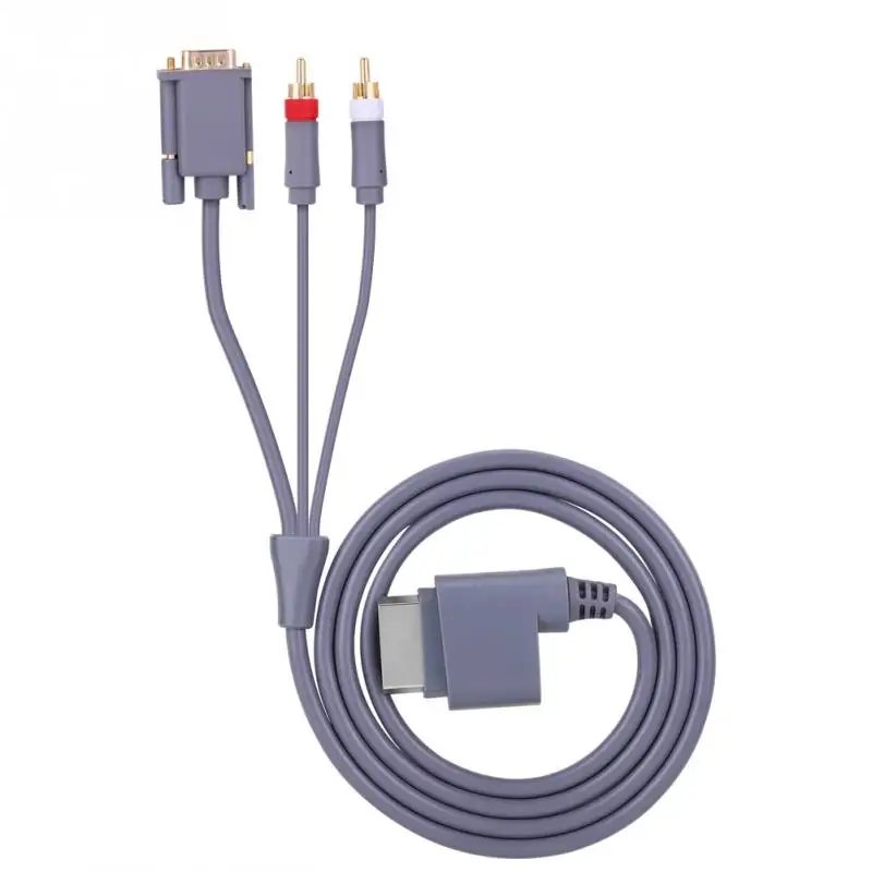 1,8 м HD Тонкий Видео Аудио AV монитор ПК VGA кабель VGA+ 2 RCA видео порт Кабель-адаптер для Xbox 360 игровая консоль
