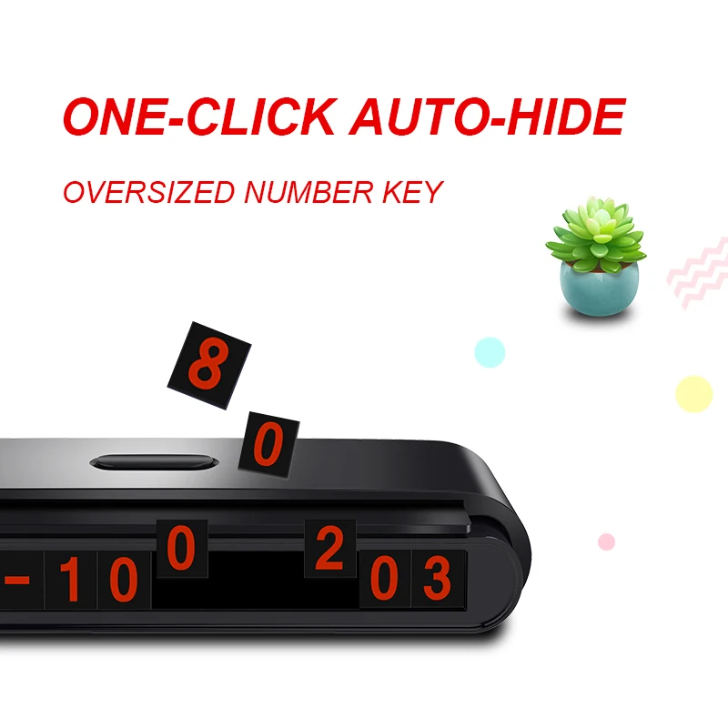 Автомобильный Стайлинг временная парковочная карта светящийся номер телефона