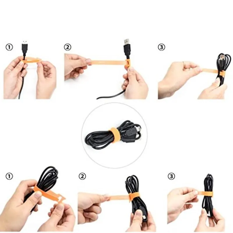 20 шт. многоразовые нейлоновые кабельные стяжки для крепления наушников